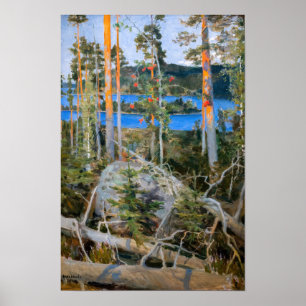 Affiche Akseli Gallen-Kallela - Lac dans la nature sauvage