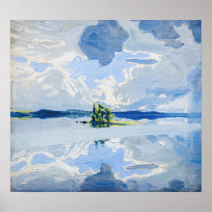 Affiche Akseli Gallen-Kallela - Nuages au-dessus d'un lac