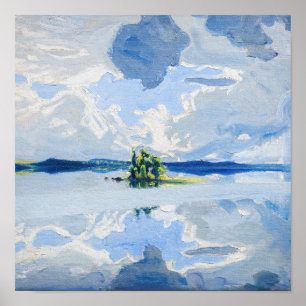 Affiche Akseli Gallen-Kallela - Nuages au-dessus d'un lac