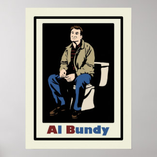 Affiche Al Bundy aux toilettes Marié avec des enfants