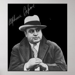 Affiche Al Capone Reproduction Signature Marchandises