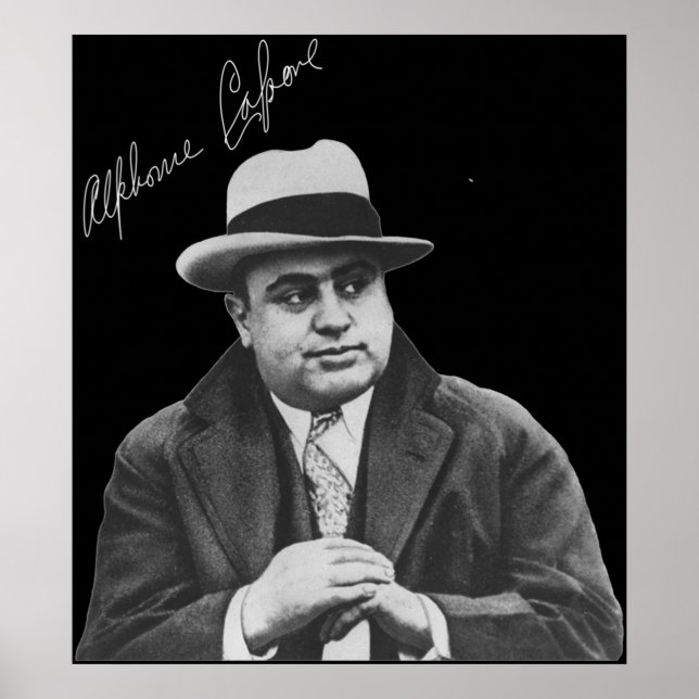 Affiche Al Capone Reproduction Signature Marchandises (Devant)
