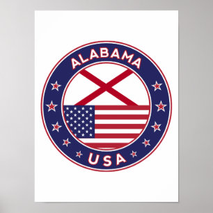 Affiche Alabama, États-Unis, Alabama