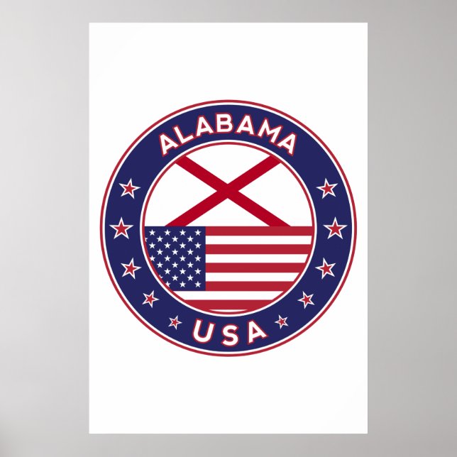 Affiche Alabama, États-Unis, Alabama (Devant)