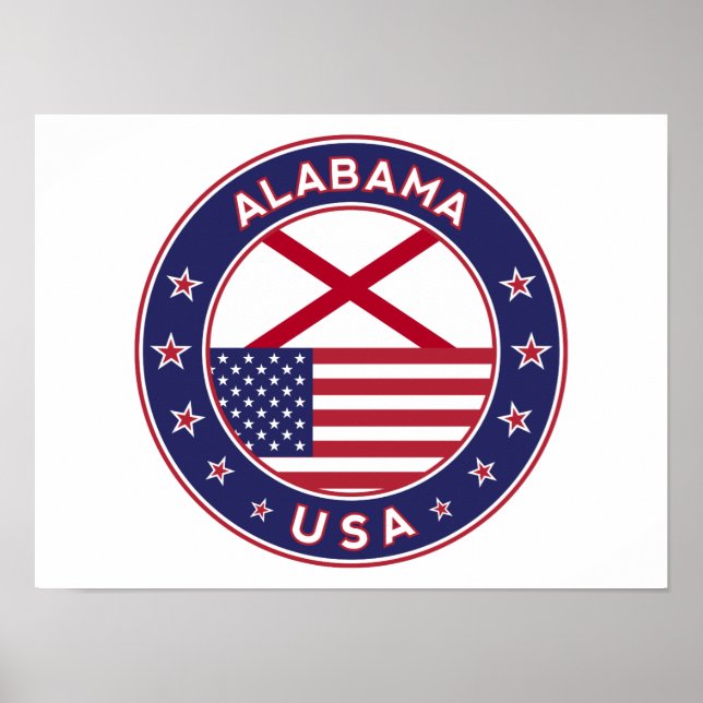 Affiche Alabama, États-Unis, Alabama (Devant)