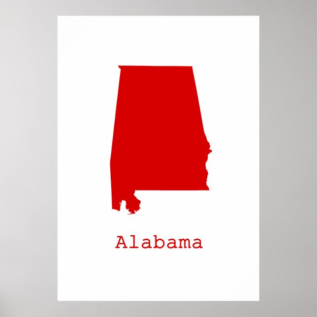 Affiche Alabama minimal États-Unis (Devant)