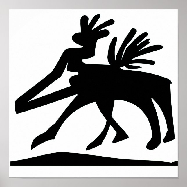 Affiche ALACERO | Art de l'esprit de cerf pétroglyphe anci (Devant)