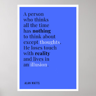 Affiche Alan Watts Cite Sur La Réflexion
