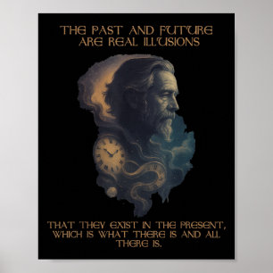 Affiche Alan Watts Horloge Temps Illusion Horloge Cosmique
