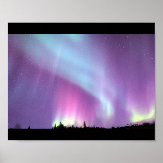 Affiche Alaska Aurores Boréales Ciel Nuit Beau