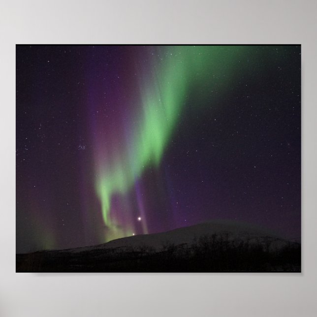 Affiche Alaska Aurores Boréales Ciel Nuit Beau (Devant)