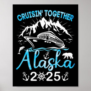 Affiche Alaska Cruise Ship Vacation Trip 2025 Family Cruis