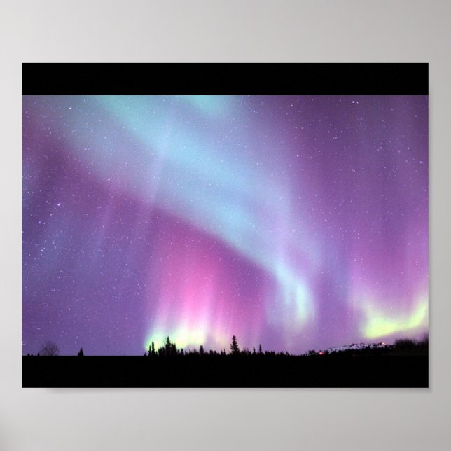 Affiche Alaska Northern Lights Sky Night Belle (Devant)