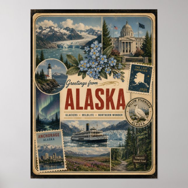 Affiche Alaska Style Authentique Vintage (Devant)