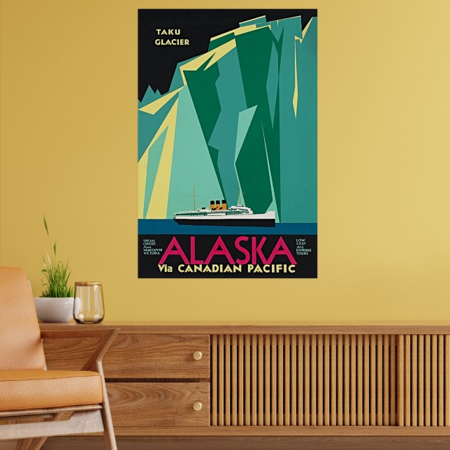Affiche Alaska via Canadien Pacifique - Glacier Taku (Salon 2)