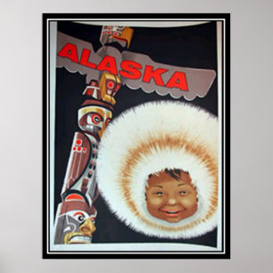 Affiche Alaska Vintage Print