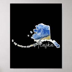 Affiche Alaska voyage amoureux de la nature plein air et a