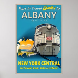 Affiche Albany New York Central Railroad Meilleurs dans le