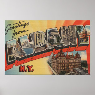 Affiche Albany, New York - Scènes de grandes lettres 2