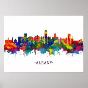 Affiche Albany New York Skyline