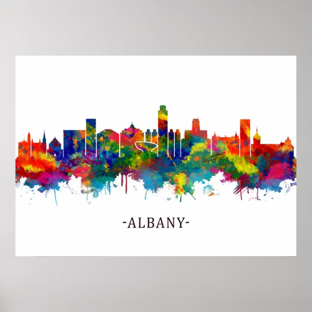 Affiche Albany New York Skyline (Devant)