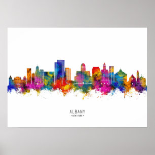 Affiche Albany New York Skyline