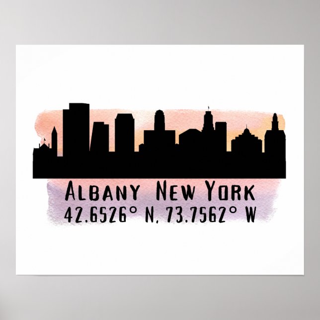 Affiche Albany NY City Skyline (Devant)