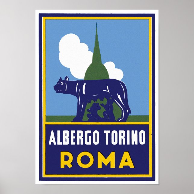 Affiche Albergo Torino Roma (Devant)