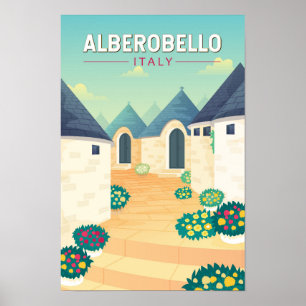 Affiche Alberobello Italie Voyage Art Vintage