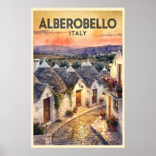 Affiche Alberobello Italie Voyage Rétro