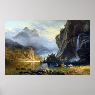 Affiche Albert Bierstadt Indiens pêche à la traîne
