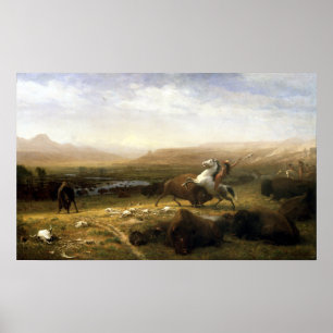 Affiche Albert Bierstadt La Dernière du Buffalo