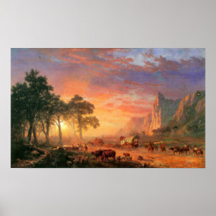 Affiche Albert Bierstadt-Le sentier de l'Oregon