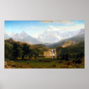 Affiche Albert Bierstadt les montagnes rocheuses, le pois