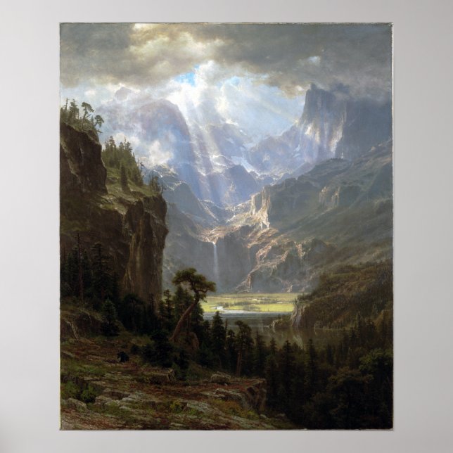 Affiche Albert Bierstadt Montagnes Rocheuses, Pic de Lande (Devant)