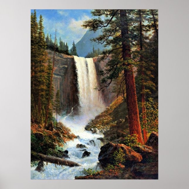 Affiche Albert Bierstadt peinture, Chutes Vernales, (Devant)