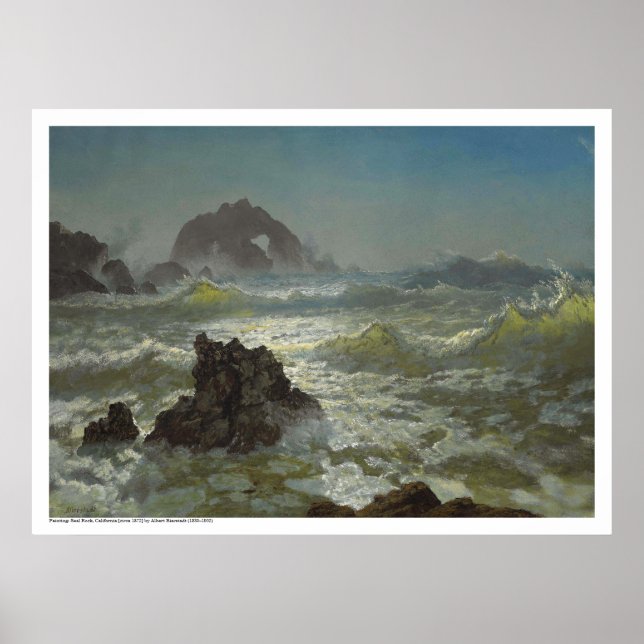 Affiche Albert Bierstadt-Seal Rock, Californie (Devant)