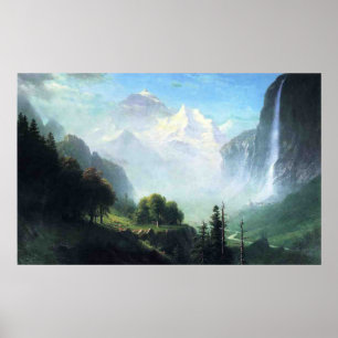 Affiche Albert Bierstadt staubbach tombe près de lauterbru