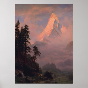 Affiche Albert Bierstadt Sunrise sur le Cervin