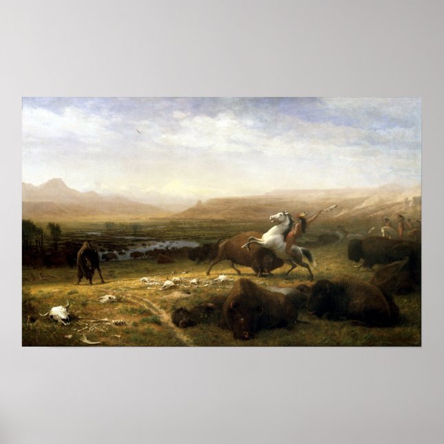 Affiche Albert Bierstadt The Last of the Buffalo (Devant)