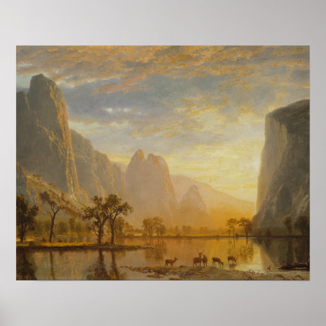 Affiche Albert Bierstadt - Vallée du Yosemite (Devant)