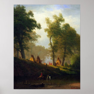 Affiche Albert Bierstadt-Wolf River, Kansas
