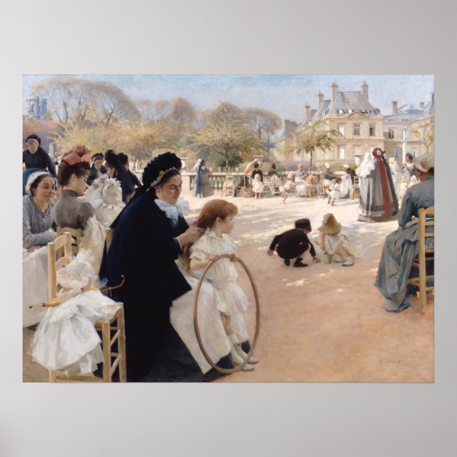 Affiche Albert Edelfeel - Jardins du Luxembourg, Paris (Devant)