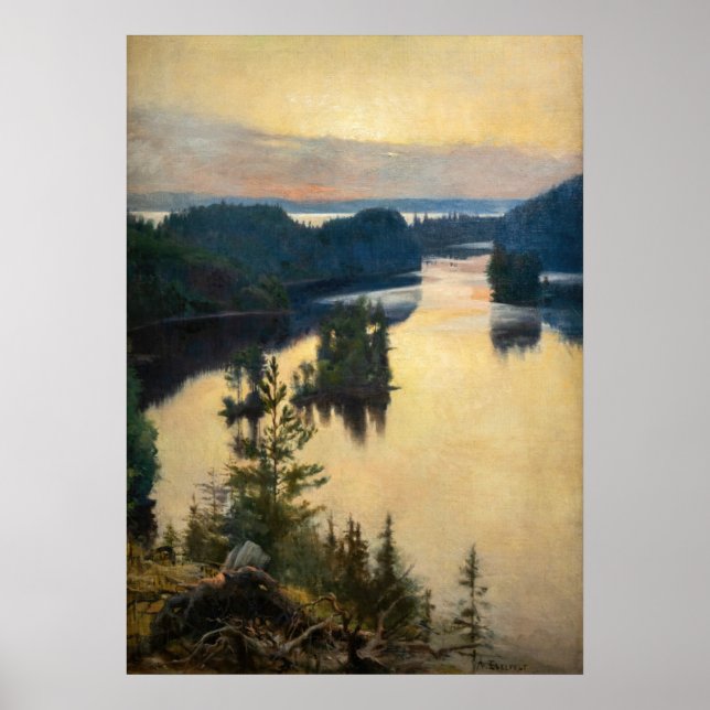Affiche Albert Edelfeel - Kaukola Ridge au coucher du sole (Devant)