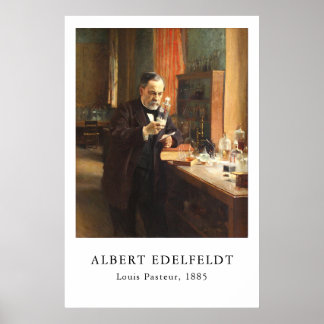 Affiche Albert Edelfeldt — Louis Pasteur (1885)