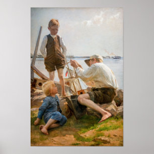 Affiche Albert Edelfelt - Constructeurs de bateaux