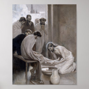 Affiche Albert Edelfelt - Jésus lavant les pieds des disci