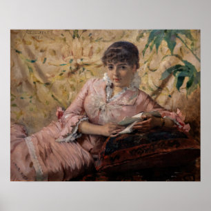 Affiche Albert Edelfelt - La Parisienne lisant