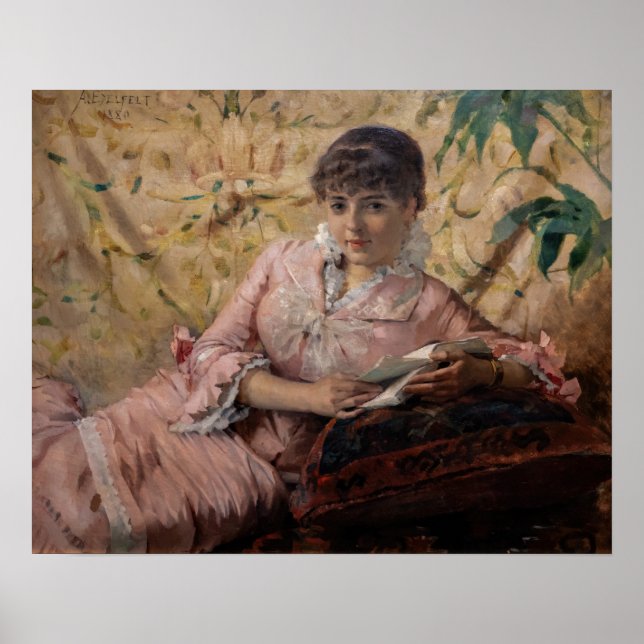 Affiche Albert Edelfelt - La Parisienne lisant (Devant)