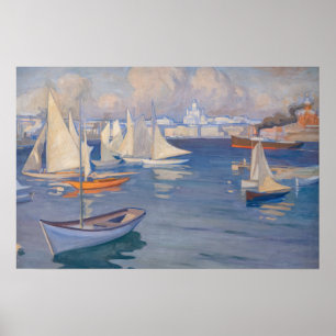 Affiche Albert Edelfelt - Port d'Helsinki